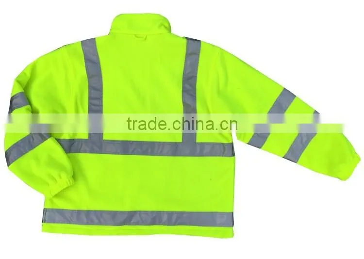 Men yellow high visibility winter coat hi vis EN20471 fleece jacket
