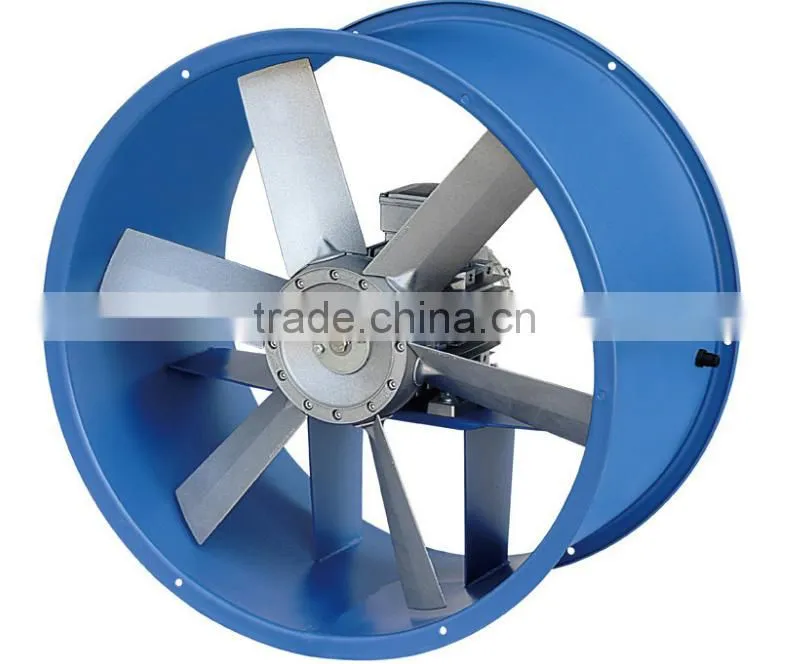 Low noise industrial piping, plant using the axial fan, ventilation fan