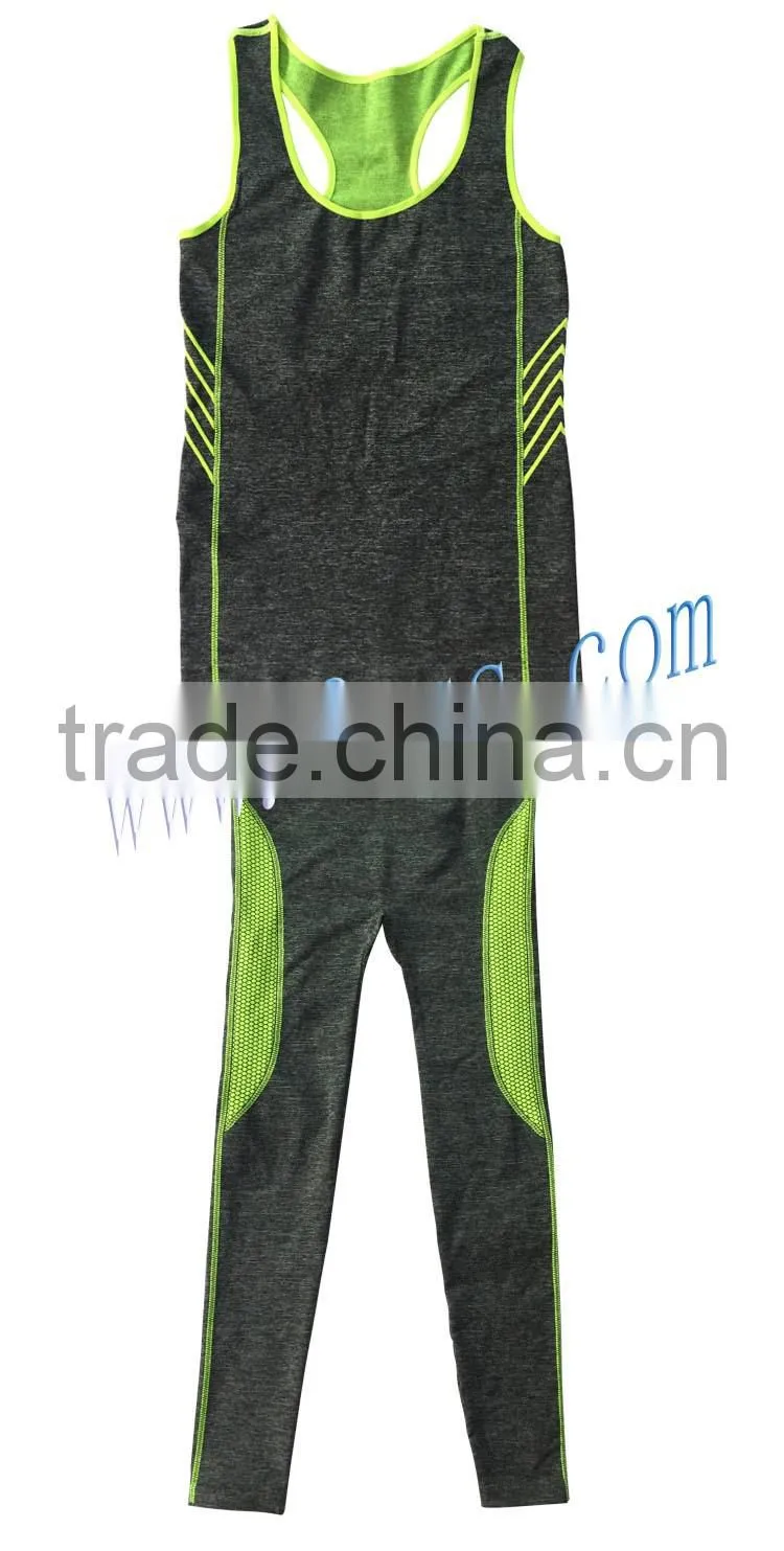 2016 hot sell seamless yoga wear set leggings and tank top