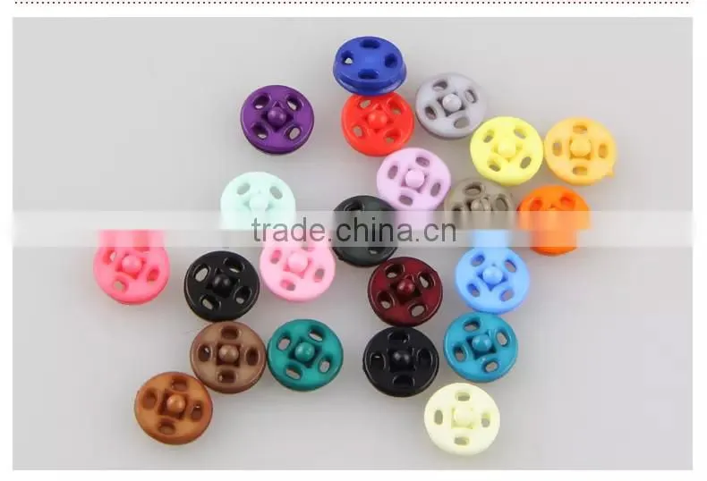 Fashion Childern Colorful Plastic Press Stud Buttons