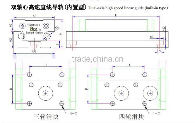 SGB15UU-4 camera slide linear sliding block bearing