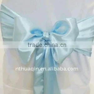 Light blue satin sash for polyester banquet chair cover good market satin sash