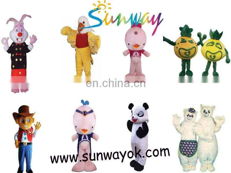 Cow mascot costume/advertising fur costume/fur mascot costume for sale