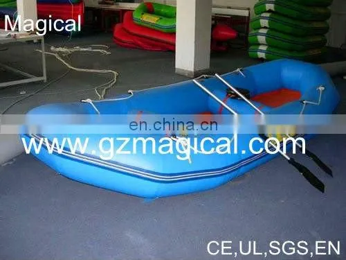 Blue inflatable rowing boat/inflatable sea kayak