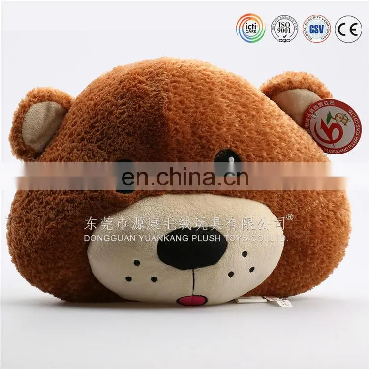 case decorative bear emoji plush pillow