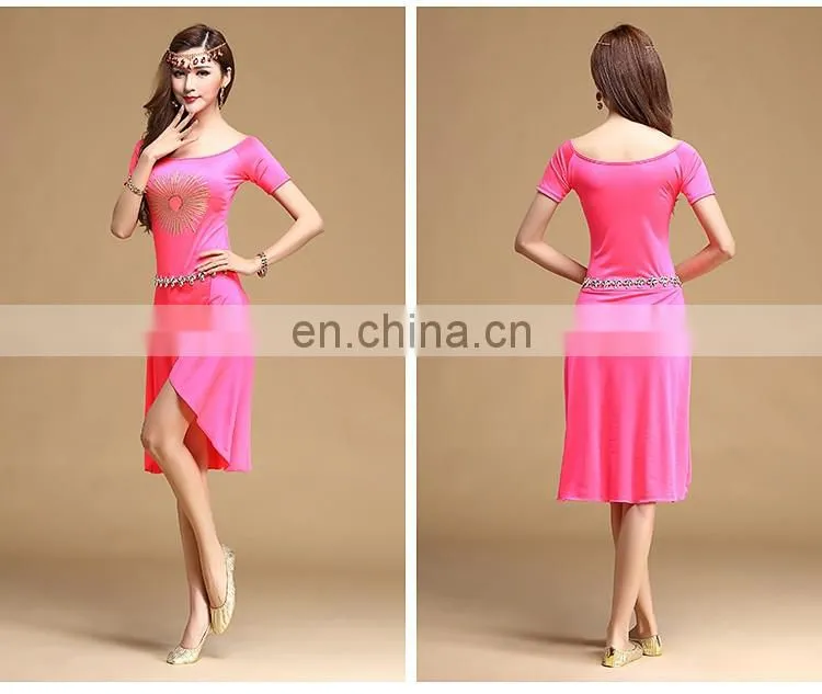 T-5113 Fashion high spandex hot drill designed plus size practice belly dance wears