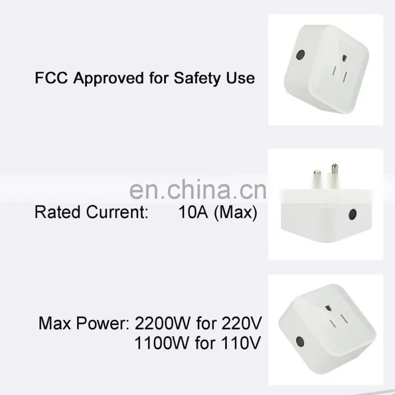 Hot sale Amazon alexa smart wifi outlet socket mini wall plug US Europe ETL certificartion