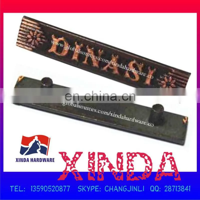 23*7.5mm High-quality Customized Metal Badge, Embossed Logo with Shinny Brushed Finish