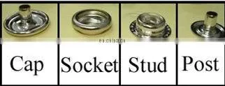 custom New style brass metal snaps buttons
