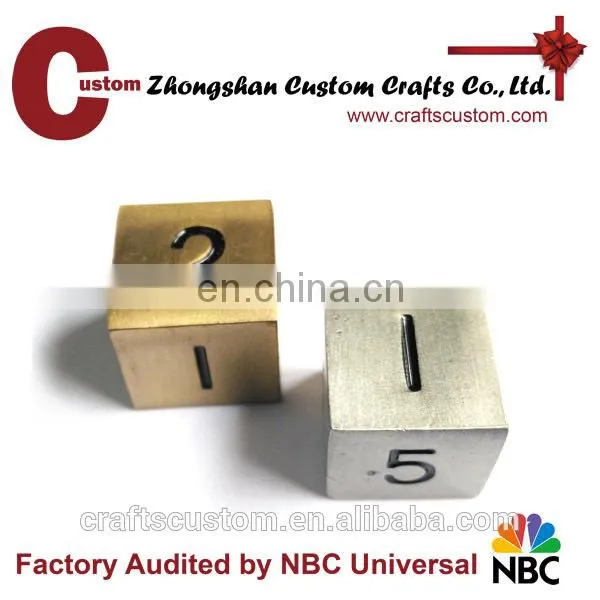 Custom enamel painted logo soft corner 6 side dice