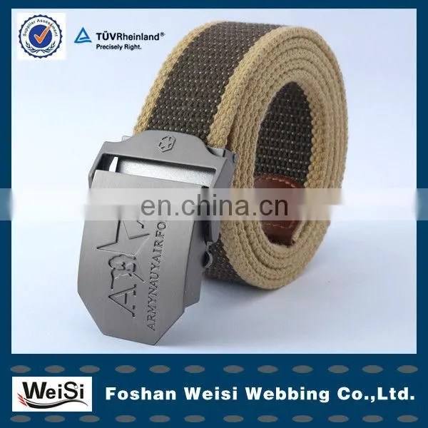 Cheap fashion woven fabric webbing designer mens belt