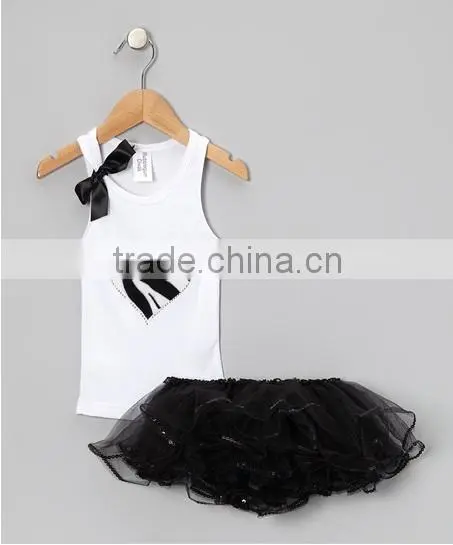 Baby Purple Pettiskirt Ribbon Holiday Pettiskirt Top Sets Girl Tutu Skirts Suits
