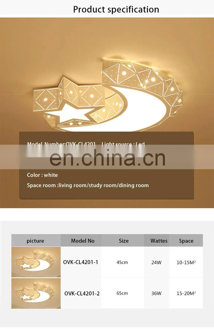 creative ceiling bedroom lights modern simple lights stars moon lights for children room