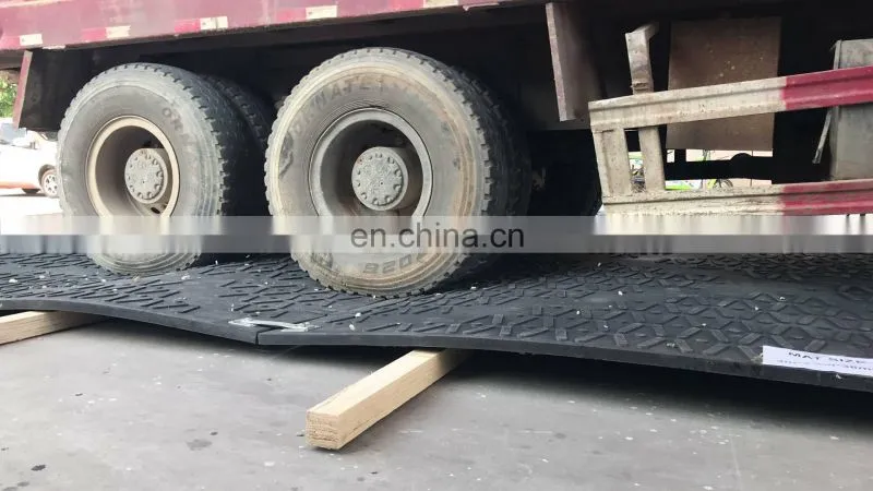 construction temporary impact resistant HDPE plastic track ground protection mat
