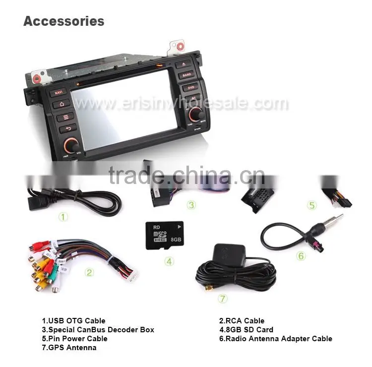 Erisin ES2046B 7" HD Touch Screen Android 4.4.4 E46 3er Car Radio DVD