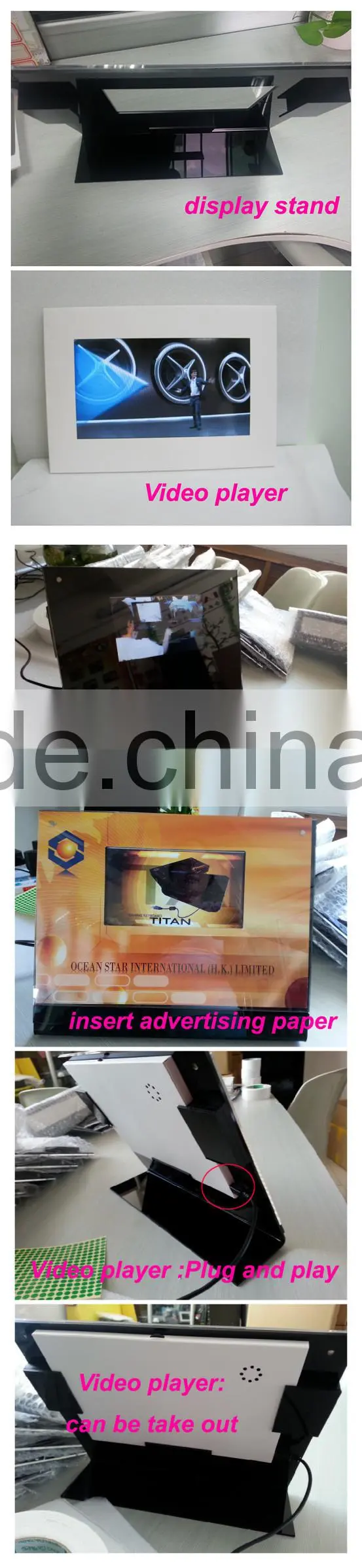 TFT screen Unique design black video display stand