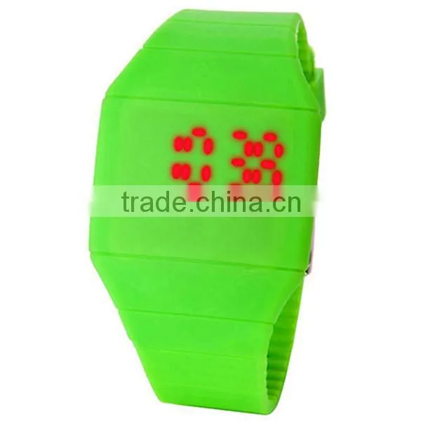 2015 Candy color custom touch screen sport silicone led watch for sale, cheap watch, boy watch