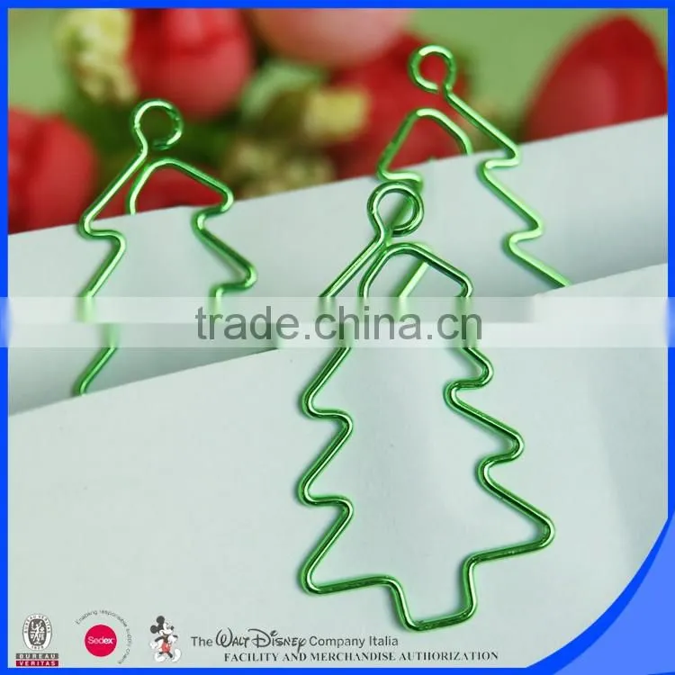 Cheaper price customized christmas shape paper clip