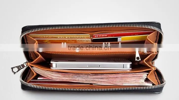 Luxury Wholesale Genuine Crocodile Alligator leather Women Zip Long Wallet Clutch Wallet for Men