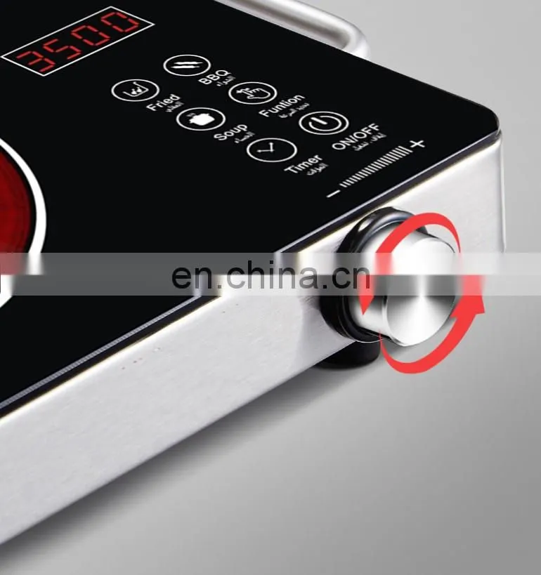 110v/220v radiant cooker 2000W touch control black color easy to operate rice soup milk hotpot rice keep warm function