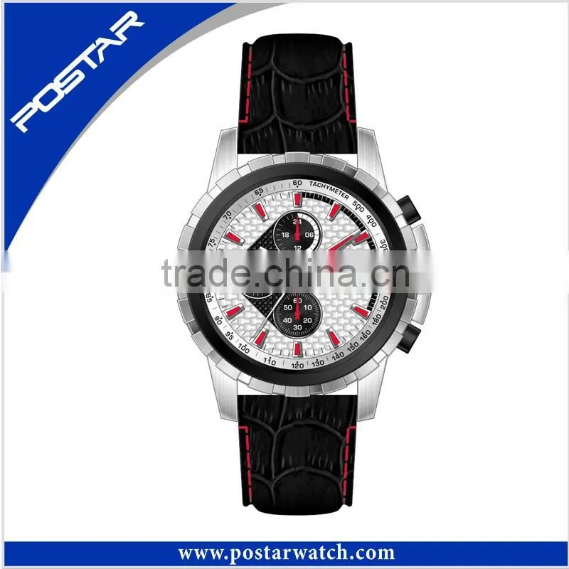 Chronograph Watch Sapphire Crystal New Battery Classic Style Wrist Watch