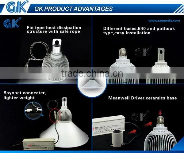 Outdoor Epistar Aluminum Body E40 150W LED High Bay Lighting For Warehouse