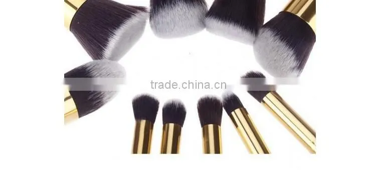 10pcs makeup brush kit free sample with synthetic hair