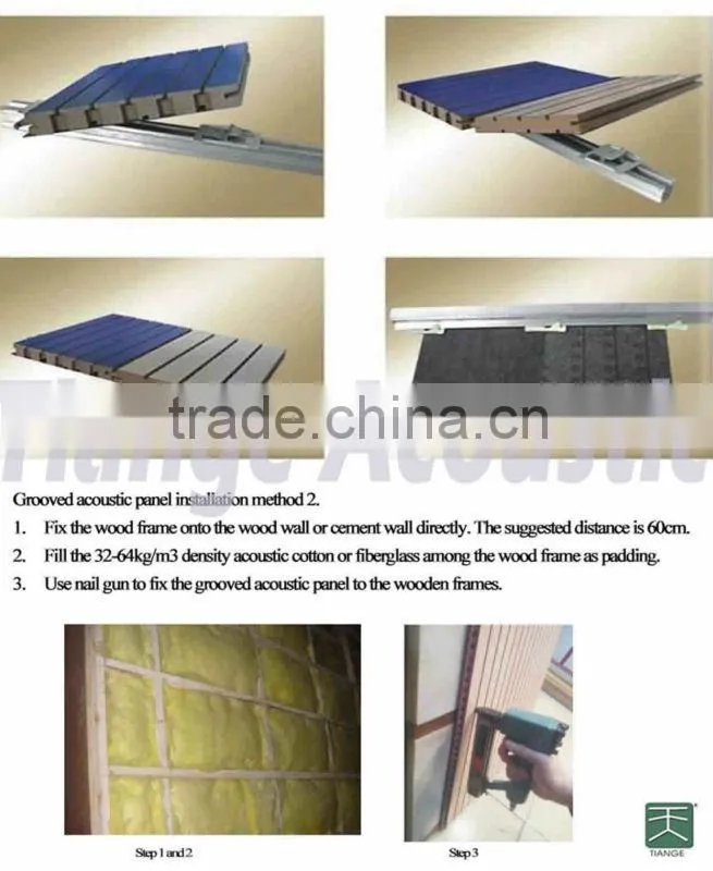 Grooved acoustic panel acoustic product in foshan