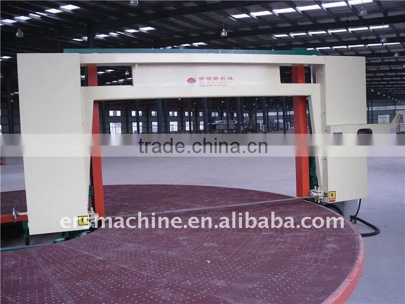 Horizontal slicing carrousel mattress sponge foam cutting machine