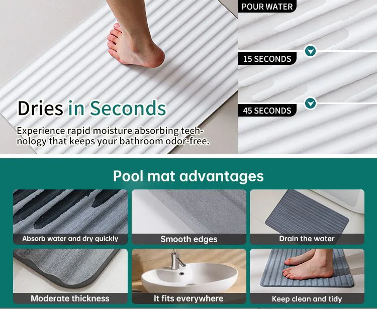 Diatomite wave bath mat (4)