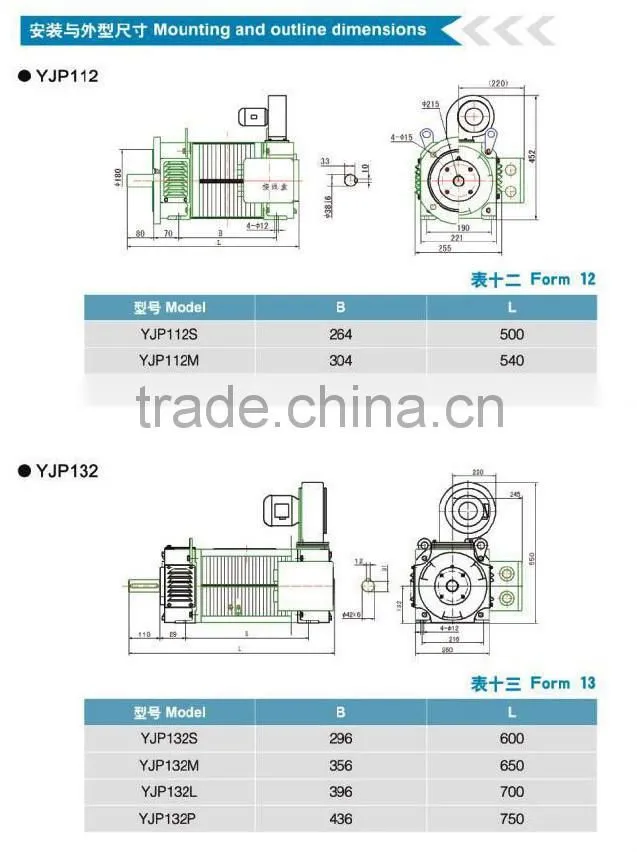 Tubular motor outboard motor DC Motor Y Series 6-10KV Squirrel Cage High Voltage three phase asynchronous motor (710-1000)mm)