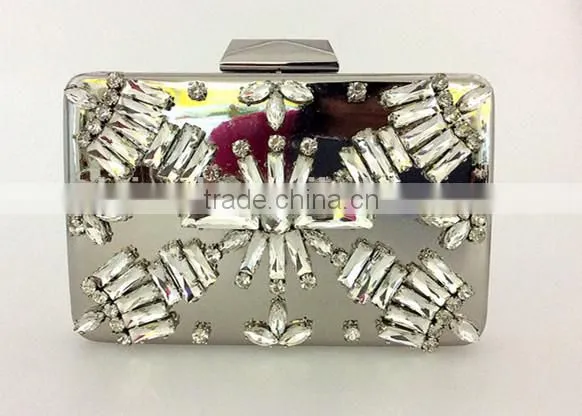 2015 Euro best seller acrylic embellished wedding evening bags
