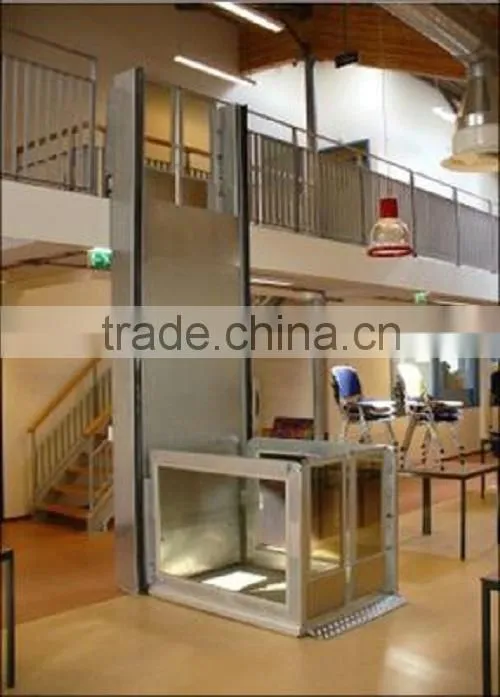 Automobile wheelchaor lift platform with no obstacle