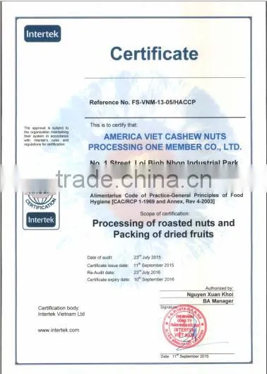 Broken roasted cashew (WS/LP, 50-50), AAA standard, best price