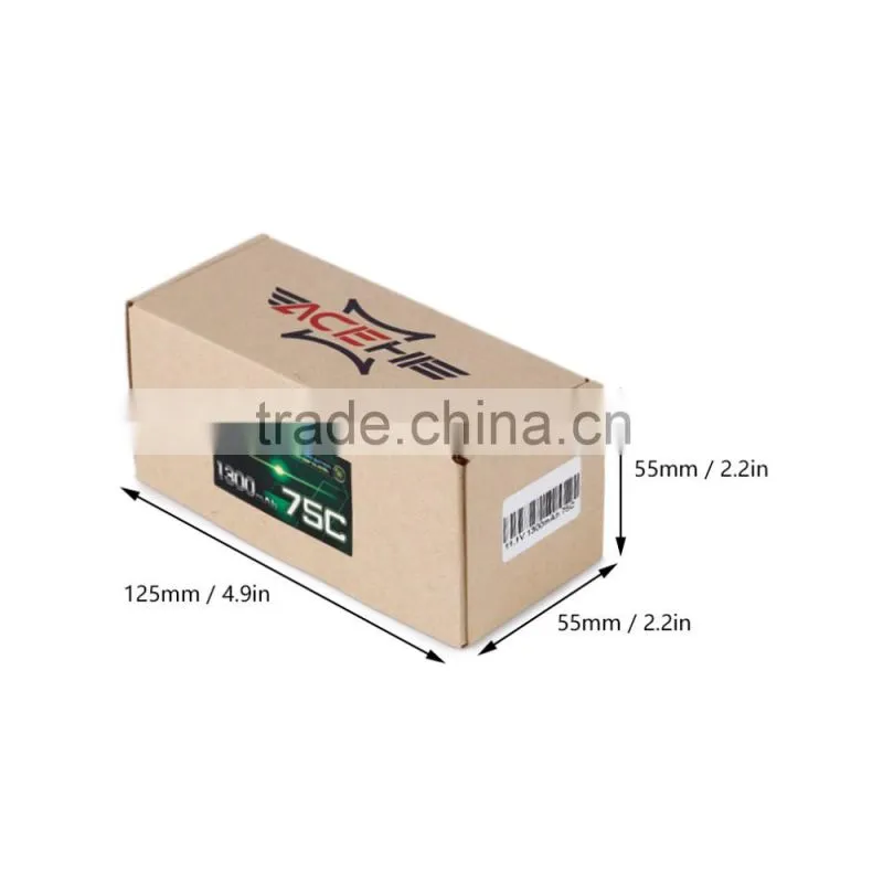 ACEHE 11.1V 1300mAh 75C Capacity High Rate Lipo RC Battery