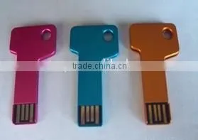 wholesale lowest price metal key usb flash drive usb 2.0 custom color and logo usb flash disk