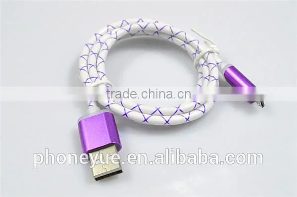 fashional design fish lines mobile micro usb cable for samsung note4