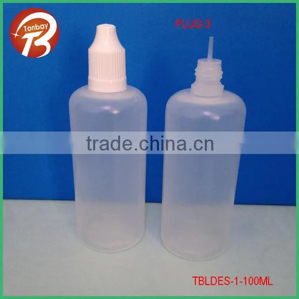 100ml long nozzle PET dropper bottle with childproof safety cap TBLDES-1-100ML