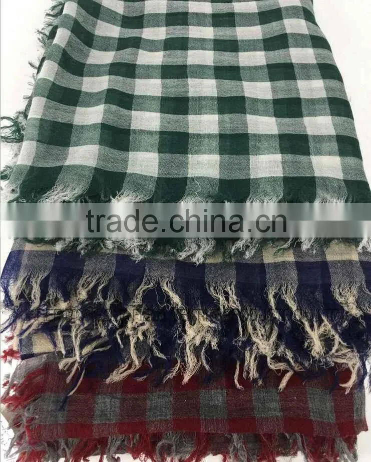 Women's Plaid Check Design Fashion Scarf,Large Pashmina Plaid Fringe Scarf
