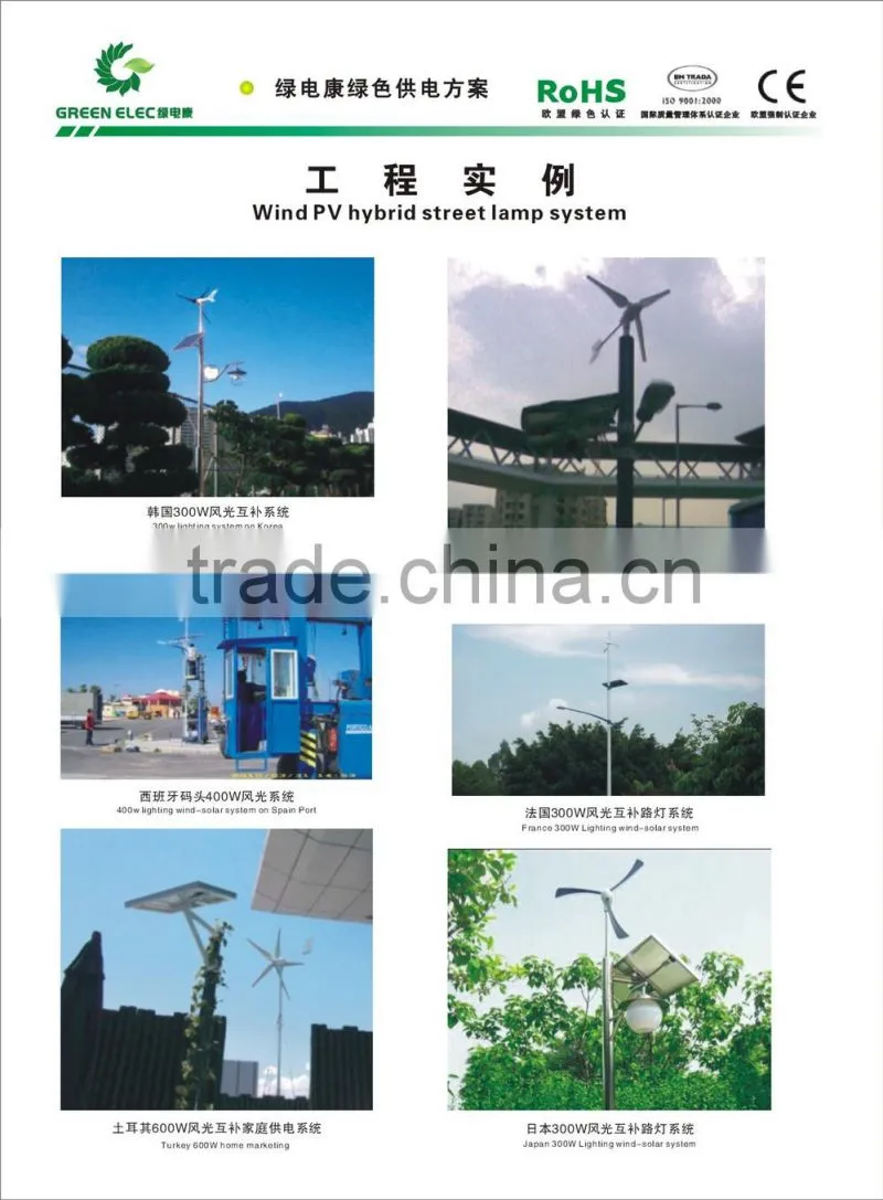 Wholesales 100w portable and small wind turbine generator windmill 12v 24v AC