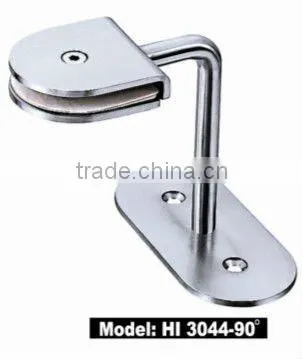 90 angle fixed stainless steel single glass clamp