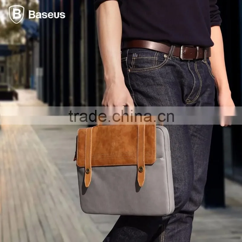Fashion Baseus British Design Sleeve PU Leather Laptop Portable Bag Cover For Notebook Universal 14.1" TB-0121