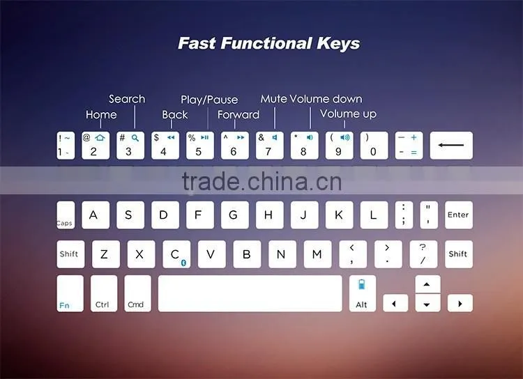 Folable universal Bluetooth keyboard for Windows/Android/IOStablets and smart phones with stand