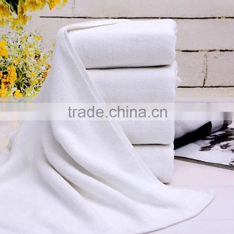 White Hotel Towel/Factory Price Cotton Beach Bath Towel