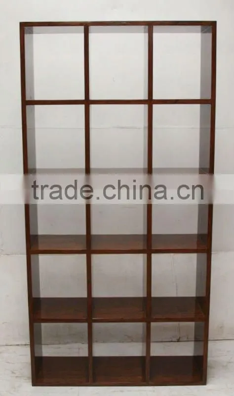 brown book shelf