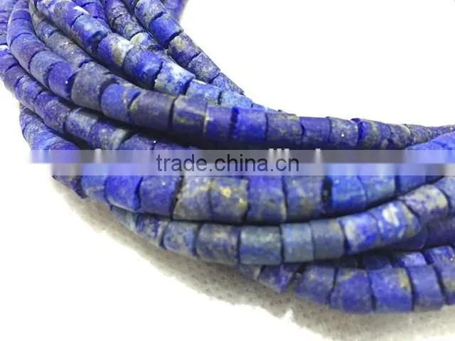 Morre Than AAA Lapis Lazuli Rondelle Beads Rough Coin Shape Loose Gemstone