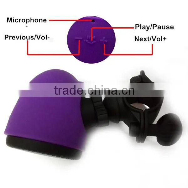 2014 Splashproof wireless mini bluetooth portable speaker for bicycle