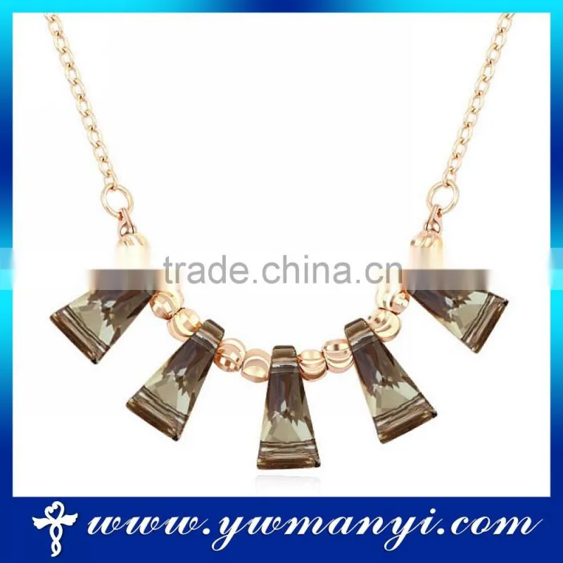 Facoty crystal punk necklace jewelry gold chain necklace