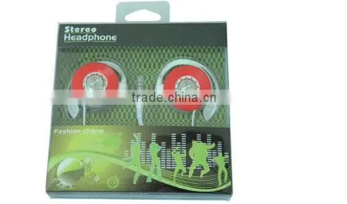 Cheap wholesale sport ear hook earphone for mp3 and mobile phone