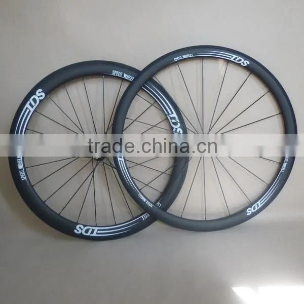 23mm wide combo Carbon wheels 38mm front and 50mm rear clincher bicycle wheelset road